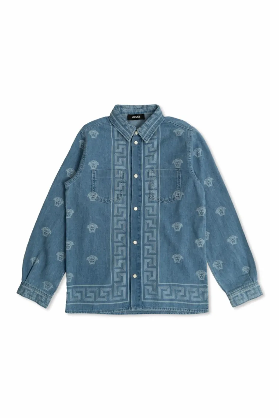 Versace Kids NIEBIESKI Jeansowa koszula