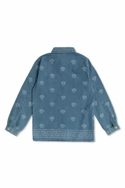 Versace Kids NIEBIESKI Jeansowa koszula