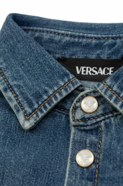 Versace Kids NIEBIESKI Koszula jeansowa