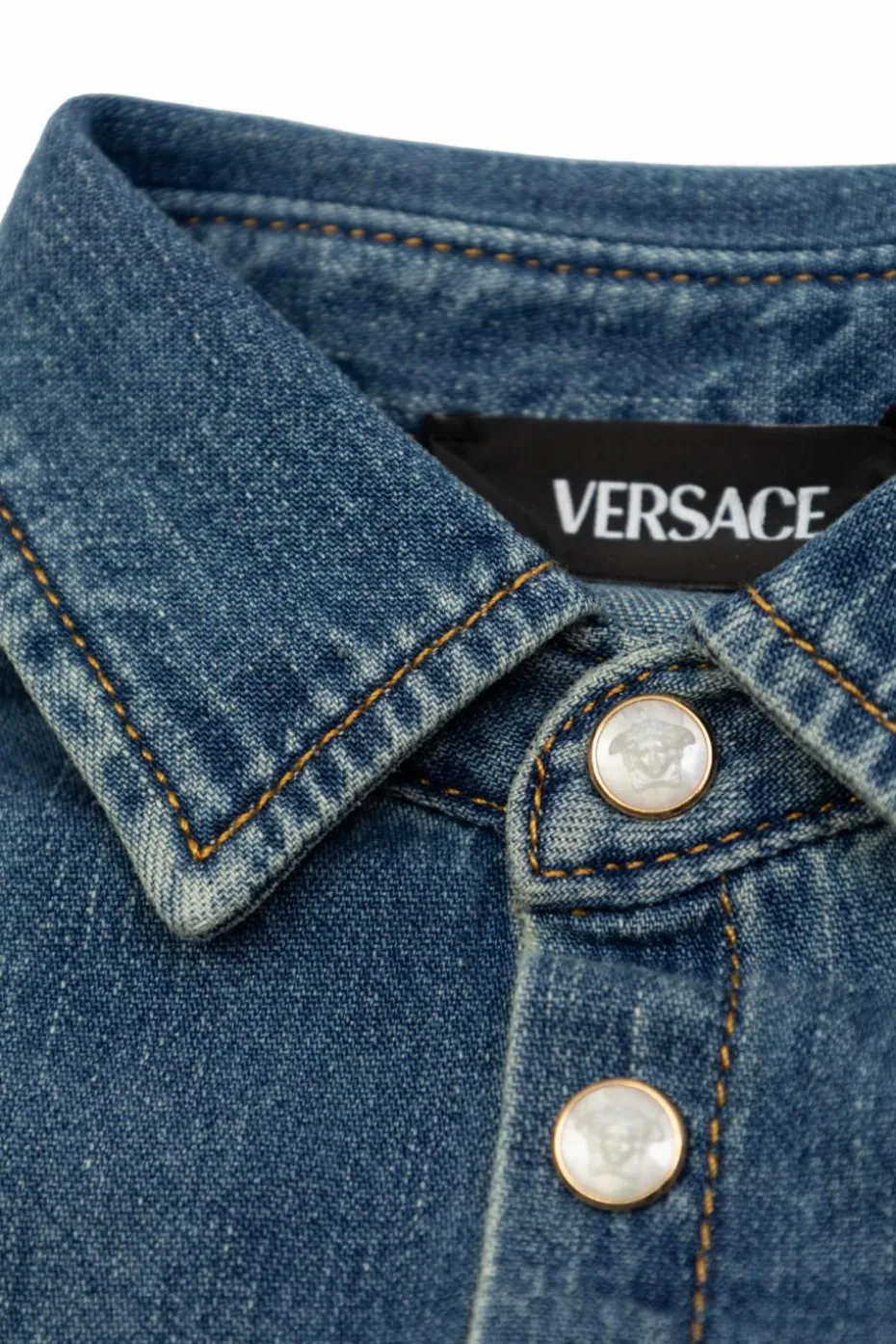 Versace Kids NIEBIESKI Koszula jeansowa