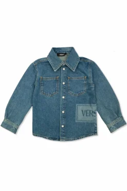 Versace Kids NIEBIESKI Koszula jeansowa