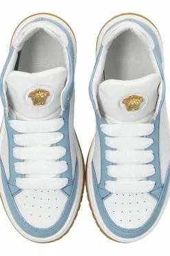Versace Kids NIEBIESKI Skórzane buty sportowe