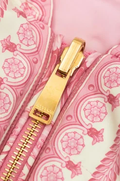 Versace Kids RÓŻOWY Dwustronna kurtka z kapturem