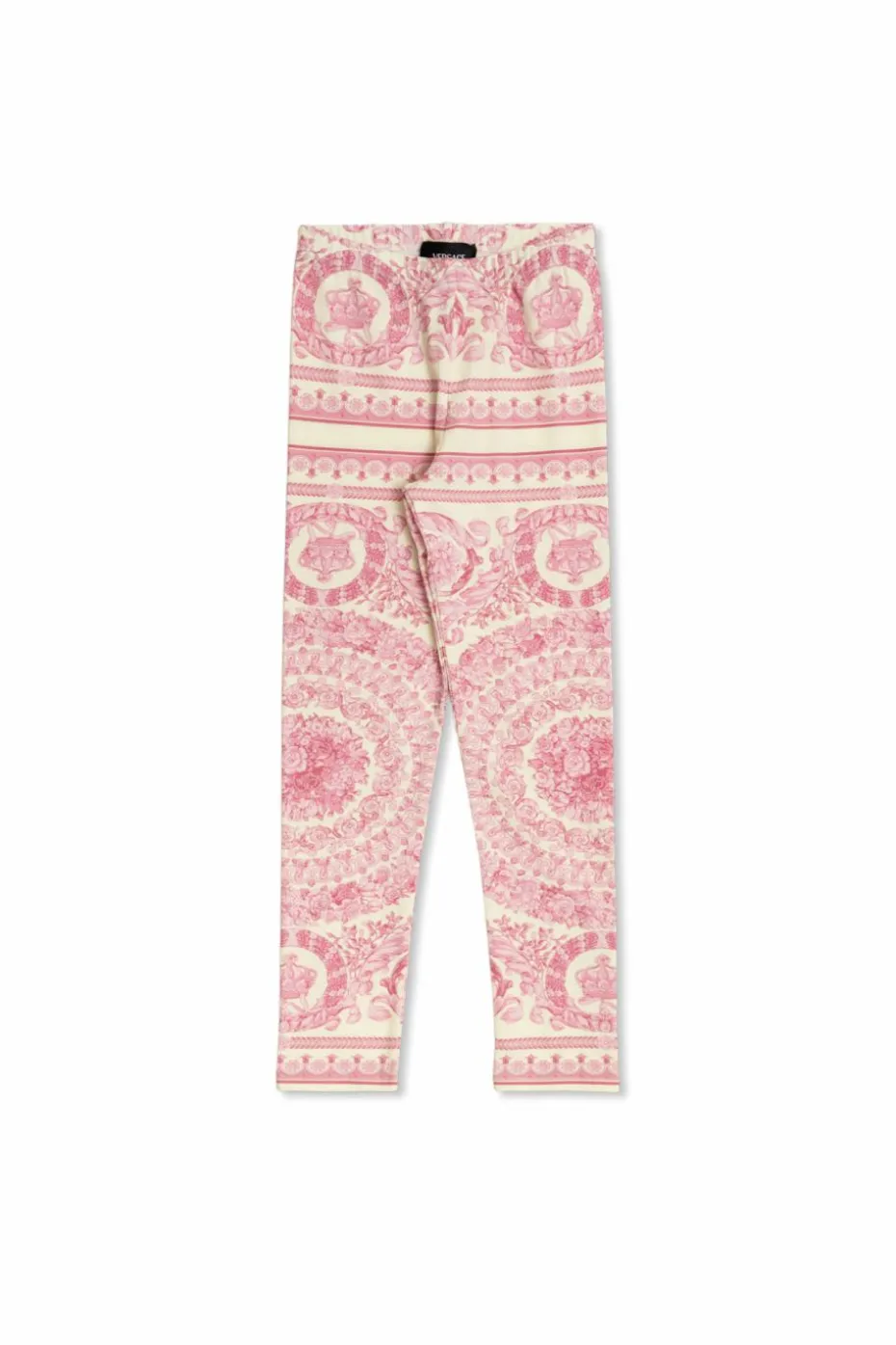 Versace Kids RÓŻOWY Leginsy z nadrukiem `barocco`