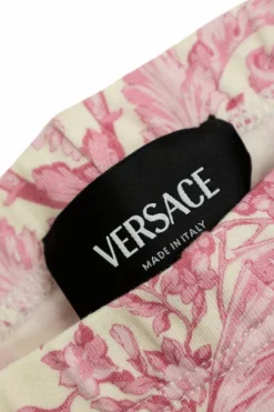 Versace Kids RÓŻOWY Leginsy z nadrukiem `barocco`