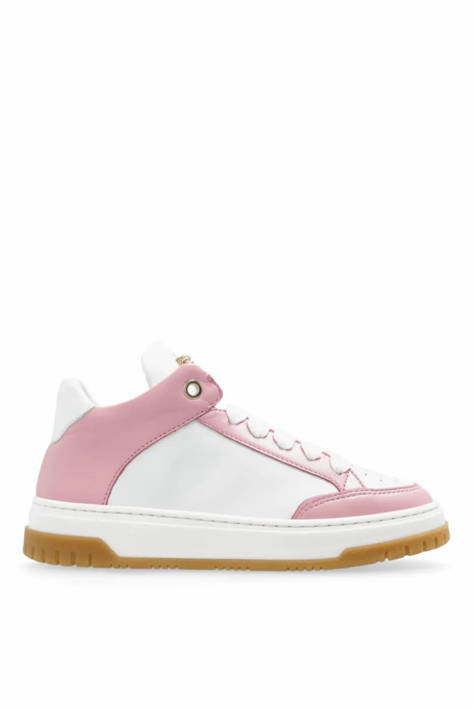 Versace Kids RÓŻOWY Skórzane buty sportowe