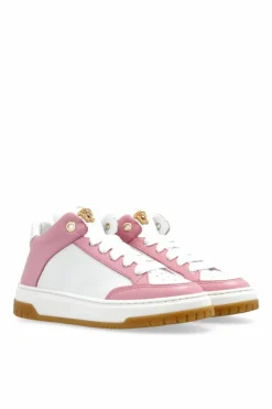 Versace Kids RÓŻOWY Skórzane buty sportowe