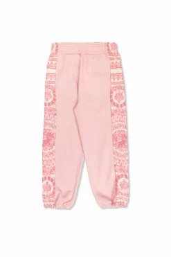 Versace Kids RÓŻOWY Spodnie dresowe z nadrukiem