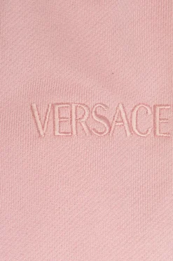 Versace Kids RÓŻOWY Spodnie dresowe z nadrukiem