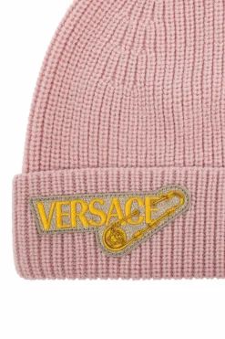 Versace Kids RÓŻOWY Wełniana czapka