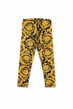 Versace Kids ŻÓŁTY Wzorzyste leggingsy