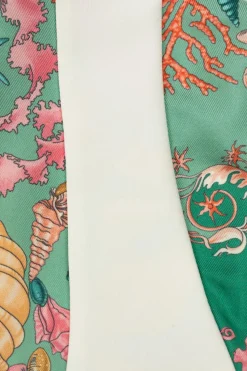 Versace Kids ZIELONY Jedwabna sukienka