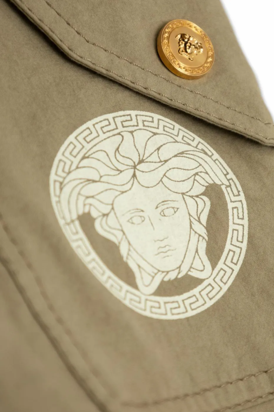 Versace Kids ZIELONY Spodnie z kieszeniami
