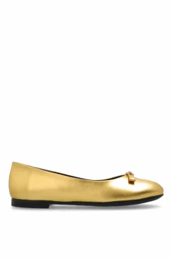 Versace Kids ZŁOTY Skórzane baleriny