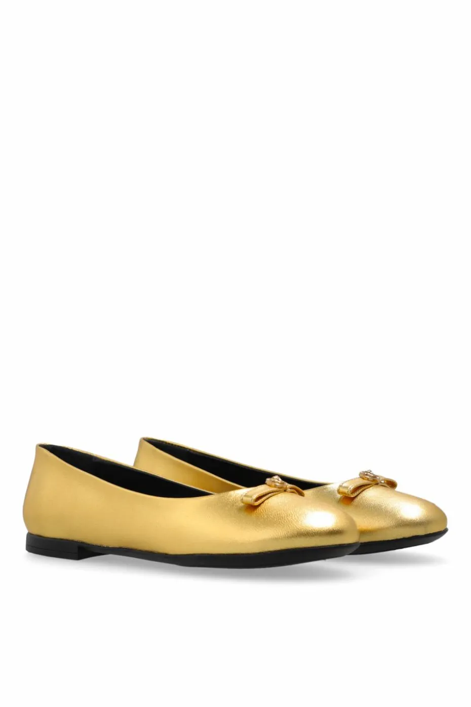 Versace Kids ZŁOTY Skórzane baleriny