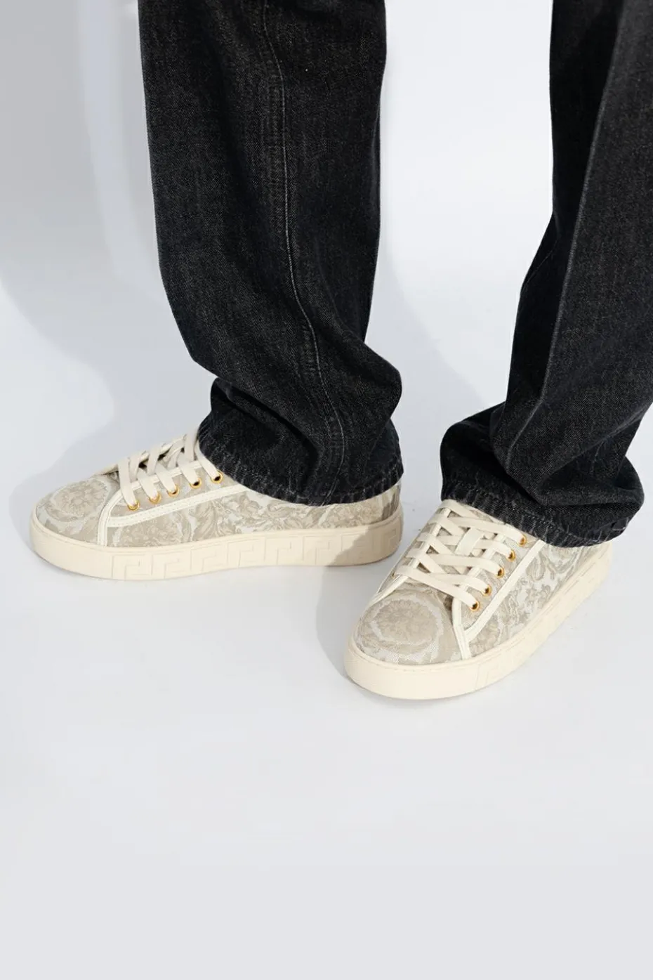 Versace kremowy Buty sportowe