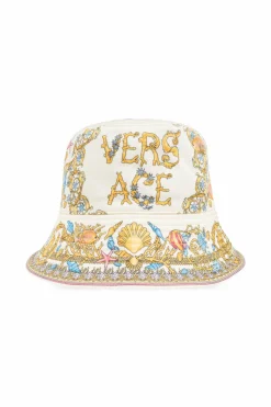 Versace kremowy Kapelusz z nadrukiem