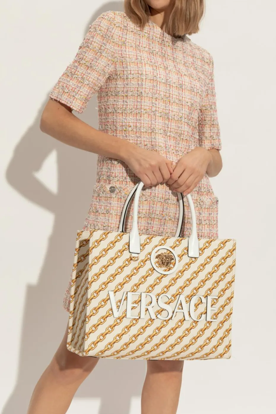 Versace kremowy Torba typu ‘shopper’