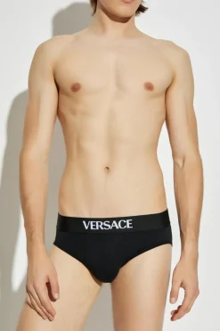 Versace MULTIKOLOR Dwupak bawełnianych slipów z logo