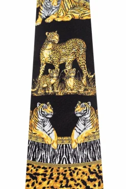 Versace MULTIKOLOR Jedwabny krawat z nadrukiem