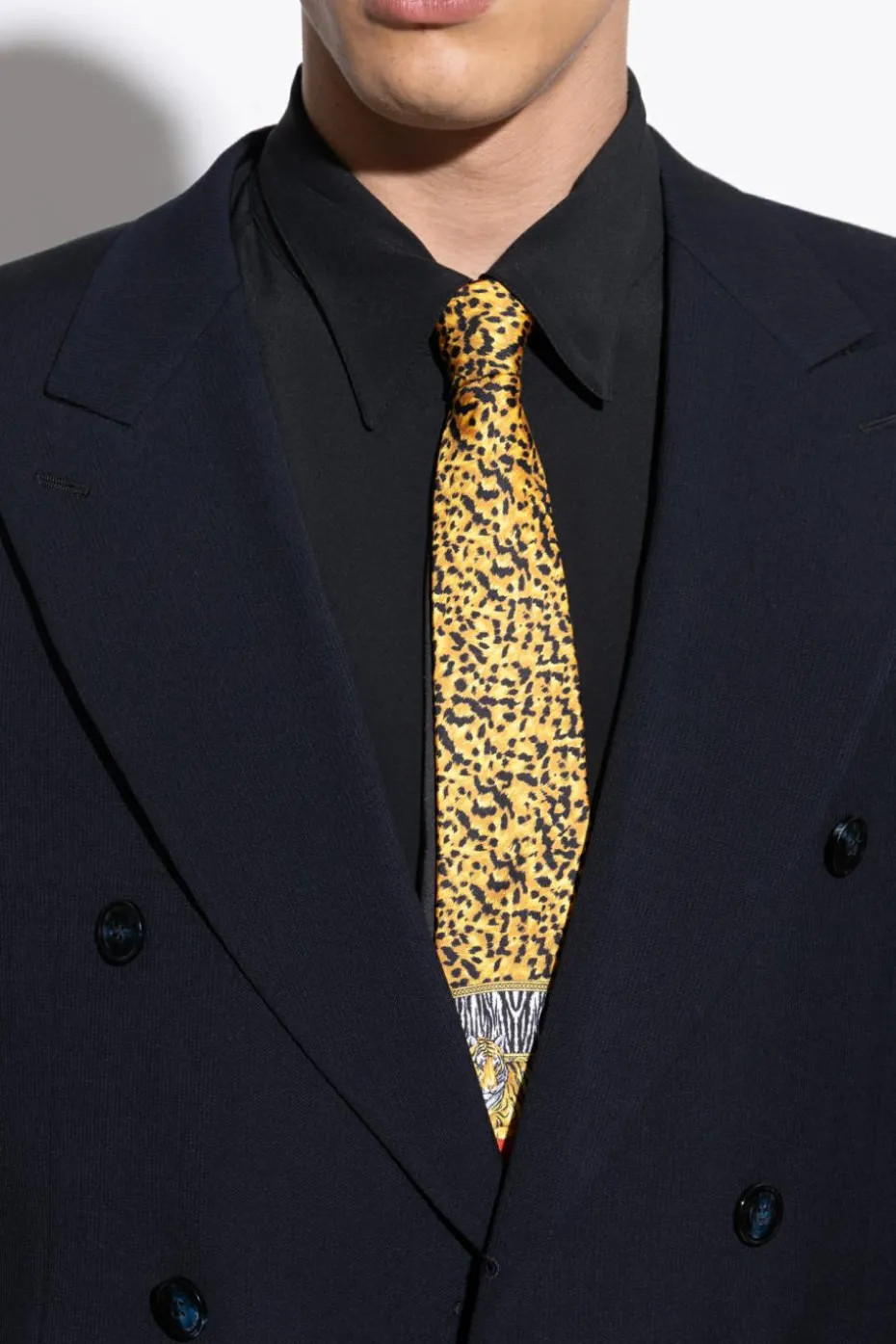 Versace MULTIKOLOR Jedwabny krawat