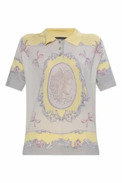 Versace MULTIKOLOR Jedwabne polo