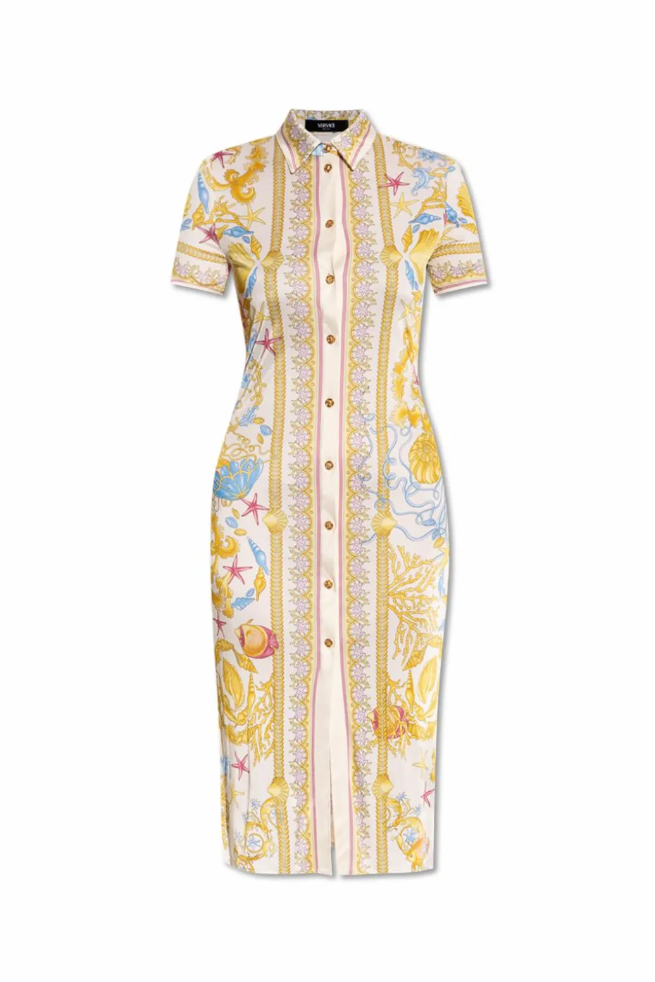 Versace MULTIKOLOR Sukienka z nadrukiem `Barocco`