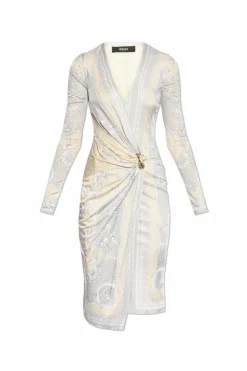 Versace MULTIKOLOR Sukienka z nadrukiem `La Coupe des Dieux`