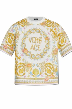 Versace MULTIKOLOR T-shirt z kolorowym nadrukiem