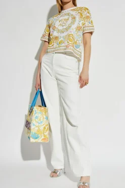 Versace MULTIKOLOR T-shirt z kolorowym nadrukiem