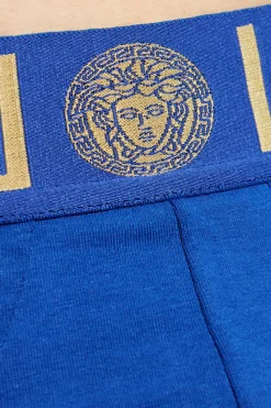 Versace NIEBIESKI Bawełniane stringi