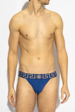 Versace NIEBIESKI Bawełniane jockstrap