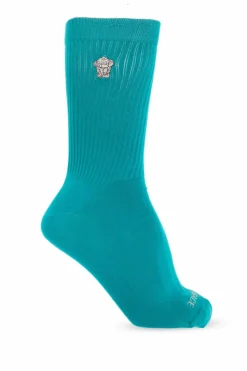 Versace NIEBIESKI Bawełniane skarpety