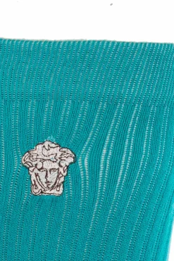 Versace NIEBIESKI Bawełniane skarpety