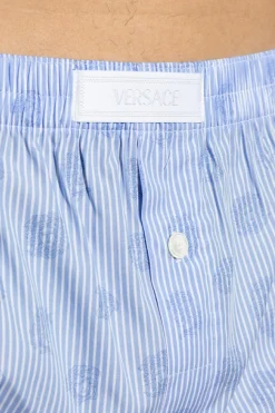 Versace NIEBIESKI Bawełniane bokserki