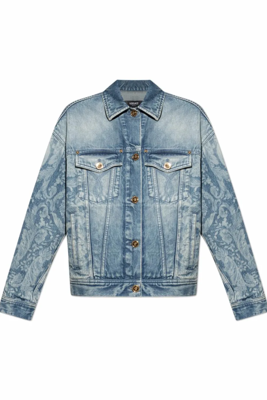 Versace NIEBIESKI Jeansowa kurtka