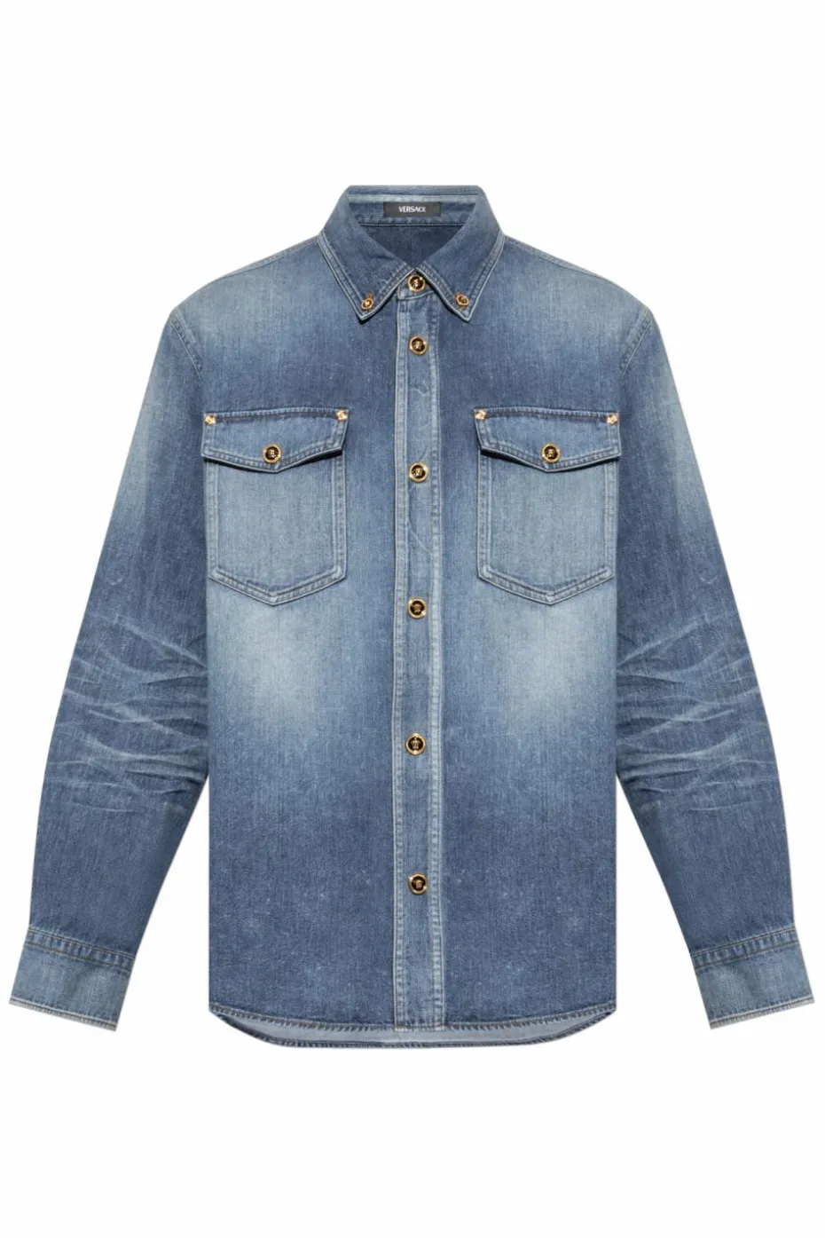 Versace NIEBIESKI Jeansowa koszula