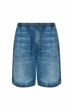 Versace NIEBIESKI Jeansowe szorty