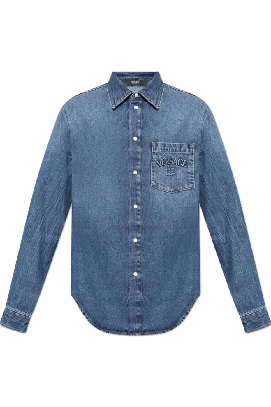 Versace NIEBIESKI Jeansowa koszula