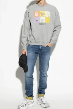 Versace NIEBIESKI Jeansy typu ‘slim’