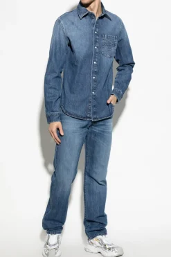 Versace NIEBIESKI Jeansy o prostym kroju