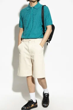 Versace NIEBIESKI Polo ze wzorem `Barocco`