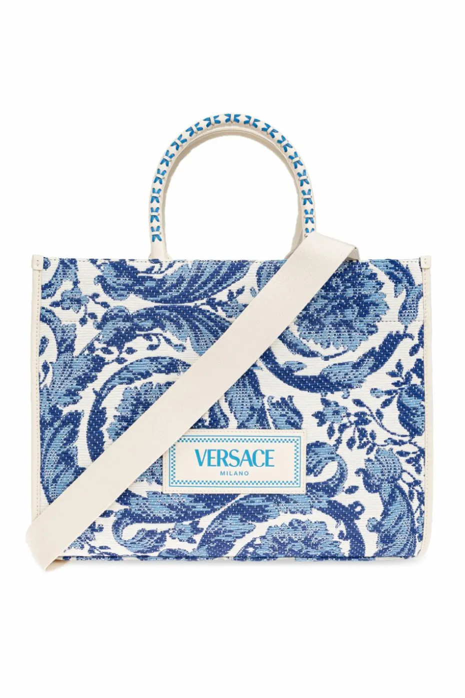 Versace NIEBIESKI Torba `Athena Medium` typu `shopper`