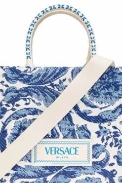 Versace NIEBIESKI Torba `Athena Medium` typu `shopper`