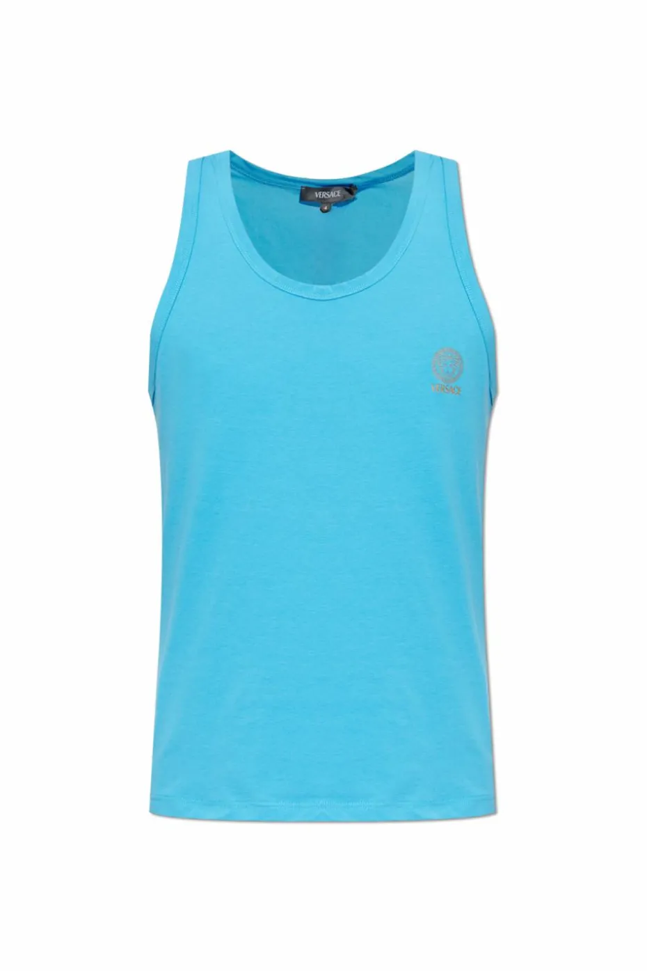 Versace NIEBIESKI T-shirt bieliźniany bez rękawów
