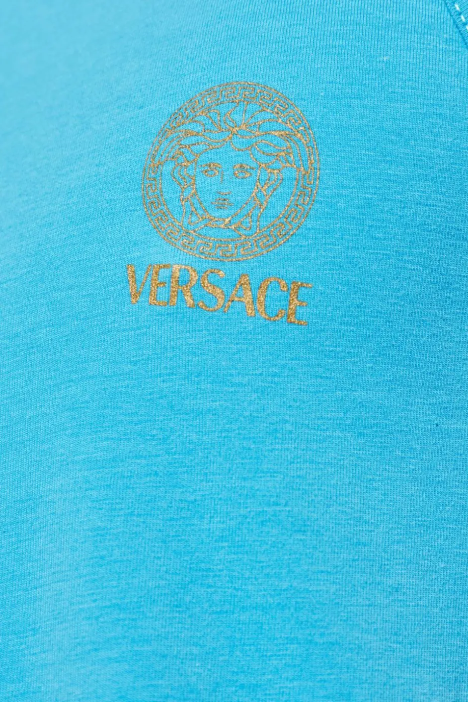 Versace NIEBIESKI T-shirt bieliźniany bez rękawów