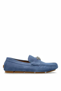 Versace NIEBIESKI Zamszowe mokasyny