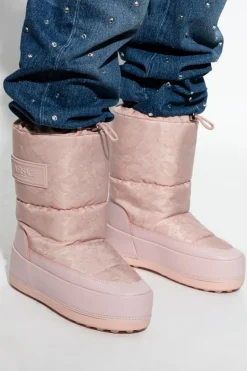 Versace RÓŻOWY Śniegowce ze wzorem `Barocco`