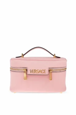 Versace RÓŻOWY Skórzana torba do ręki