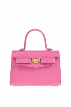 Versace RÓŻOWY Skórzana torba do ręki